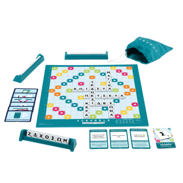 Επιτραπέζιο Παιχνίδι Scrabble, Κλασικό Οικογενειακό Παιχνίδι Λέξεων Με Δύο Τρόπους Παιχνιδιού Για 2-4 Παίκτες, Ελληνική Έκδοση