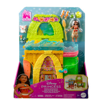 Disney Prinzessin Vaianas Inselheimat, Zusammensteckbares Puppenhaus Mit Kleiner Puppe, Figuren Und 9 Zubehörteilen