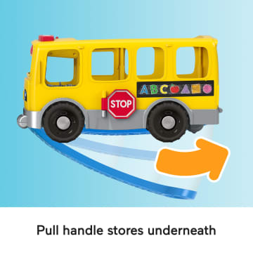 Fisher-Price Little People Big Yellow School Bus, Musical Pull Toy For Toddlers - Image 4 of 6
