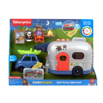 Türkçe Dil Desteğiyle Yürüme Çağındaki Çocuklar Için 8 Parçadan Oluşan Elektronik Fisher-Price Eğlen Ve Öğren Işıklı Kamp Eğlencesi Oyuncak