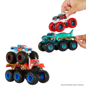 Hot Wheels Monster Trucks 6-kołowa ciężarówka 1:64 Asortyment - Image 4 of 6