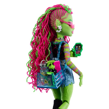 Monster High Venus Mcflytrap-Modepuppe Mit Haustier Chewlian Und Zubehör - Bild 4 von 6