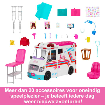 Barbie Speelgoed, Speelset Met Ambulance En Kliniek, Verwisselfunctie, Meer Dan 20 Accessoires, Kliniek - Imagen 5 de 6