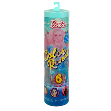 Barbie Color Reveal, Bambola E Accessori Della Serie Sirena Con 6 Sorprese, Capelli Cambia Colore