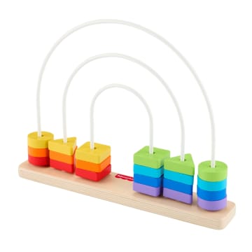 Fisher-Price Wooden Rainbow Bead Bar Maze, Baby & Toddler Developmental Toy, 1 Wood Piece - Image 5 of 6