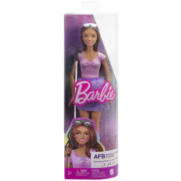 Barbie Fashionistas Puppe Nr. 228 Blinde Barbie-Puppe Mit Pastellfarbenem Outfit, Blindenstock Und Sonnenbrille