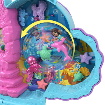 Polly Pocket Borsetta Cavallucci Marini Con 2 Mini Bambole, Cuccioli E 13 Accessori, Borsetta E Giocattolo 2-In-1, Con Shani - Image 4 of 6