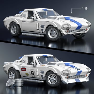Mattel Brick Shop Hot Wheels Custom Corvette Grand Sport Bauspielzeugset (918 Teile), Für Sammler - Image 3 of 6