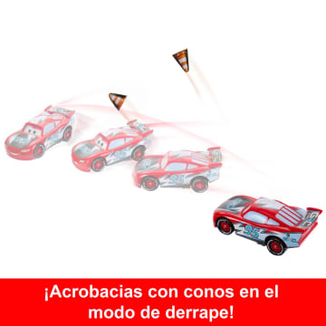 Vehículo Rayo Mcqueen Derrapa Y Corre De La Copa Mundial De Pilotos De Disney Pixar Cars Con 2 Modos - Imagen 2 de 6