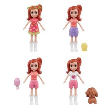 Polly Pocket Tropikal Eğlence Karnavalı Oyun Seti; 7 Cm Lila Bebek, 1 Adet Yavru Köpek, 10 Adet Aksesuar Ve Dönme Dolap - Bild 5 von 6