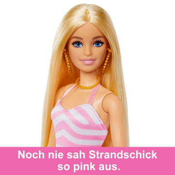 Blonde Barbie-Puppe Mit Badeanzug Und Strand-Accessoires - Image 4 of 6