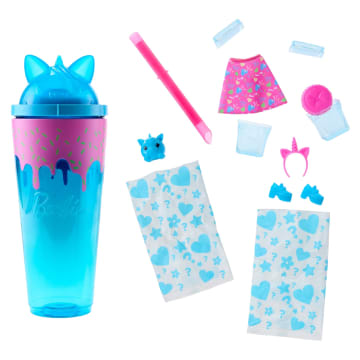 Barbie Pop Reveal Shakes Serisi Bebek Ve Aksesuar Seti, Kokulu Ve Şirin Tek Boynuzlu At Temalı Bebek - Image 3 of 6