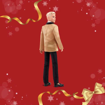 Barbie Signature, Ken Magia Delle Feste 2025, Bambola Da Collezione Con Tuta Elegante E Giacca Dorata - Imagen 5 de 6