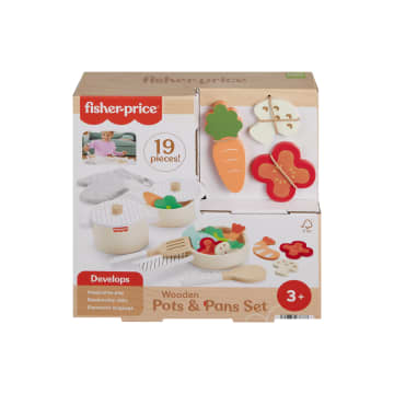 Okul Öncesi Çağdaki Çocuklar Için 19 Parçalı Fisher-Price Ahşap Mutfak Seti - Image 6 of 6