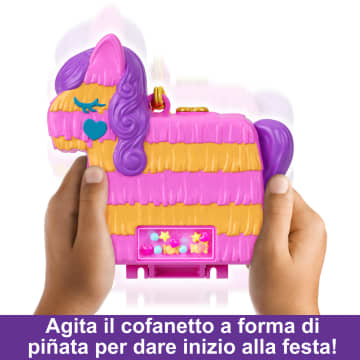 Polly Pocket Cofanetto Festa Con Piñata, Playset Con 2 Bambole E Accessori, Mini Giocattoli - Image 3 of 8