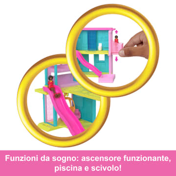 Playset Casa Delle Bambole Barbie Mini Barbieland Con Bambola Da 3,8 Cm, Mobili E Accessori (I Modelli Possono Variare)