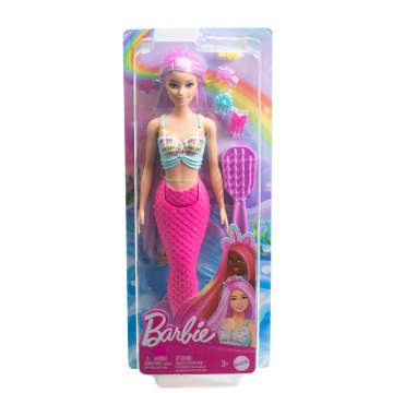 Barbie Meerjungfrauen-Puppe Mit Ca. 18 Cm Langen Fantasy-Haaren Und Zubehör Zum Stylen - Image 6 of 6