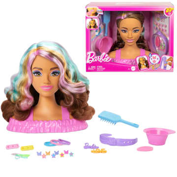 Barbie-Tête À Coiffer Color Reveal-Chevelure Brun Foncé Et Accessoires