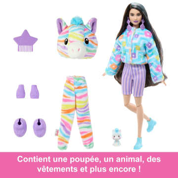 Barbie-Barbie Cutie Reveal-Poupée Zèbre Rêve Coloré Avec 10 Surprises
