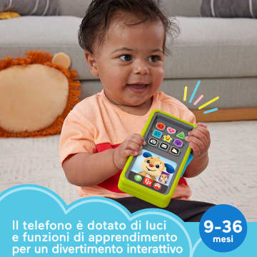 Fisher-Price Ridi E Impara Smartphone Scorri E Impara, Telefono Giocattolo Per Neonati E Bambini AI Primi Passi, Versione Multilingue - Image 2 of 6
