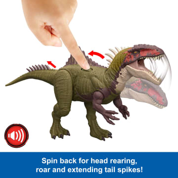 Jurassic World Chaos Theory Battle Roarin’ Becklespinax Dinosaur Action Figure Toy, Rampage Strike