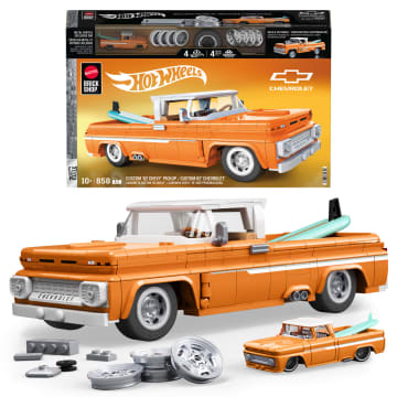 Mattel Brick Shop Hot Wheels Custom ’62 Chevy Pickup, Kit Giocattolo Da Costruire (858 Pezzi) Per Collezionisti