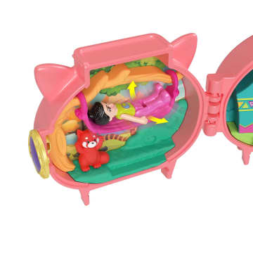 Polly Pocket Pet Connects Red Panda Compact Playset With Doll, Panda Figure & Accessory, Stackable - Image 2 of 6