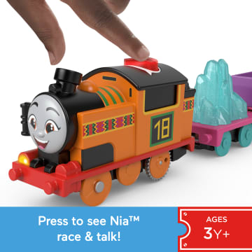 Thomas & Friends Talking Nia Toy Train, Motorized Engine With Phrases & Sounds, Uk English Version - Image 2 of 6