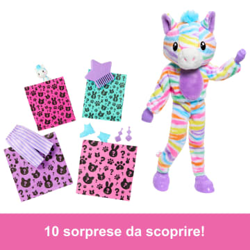 Barbie Cutie Reveal Serie Color Dream, Zebra, Bambola E Accessori, 10 Sorprese