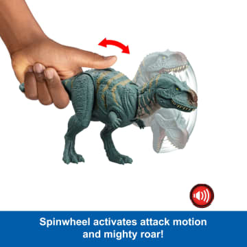 Jurassic World Chaos Theory Wild Roar Majungasaurus Dinosaur Action Figure Toy, Chomp Attack & Sound
