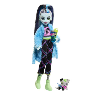 Monster High Pop En Accessoires Voor Slaapfeestje, Frankie Stein, Griezelfeestje
