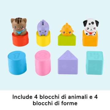 Fisher-Price Fp Pets Trasportino Cercaforme, Giocattolo Cercaforme Per Neonati E Bambini, 8 Blocchi