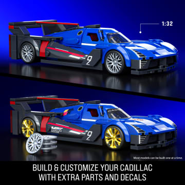 Mattel Brick Shop Hot Wheels Cadillac Project Gtp Hypercar Building Toy Kit (236 Pieces), For Collectors