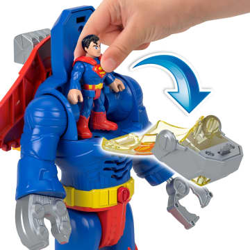 Imaginext DC Super Friends Superman Insider E Corazza, Robot Con Luci E Suoni, 6 Pezzi