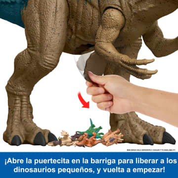 Figura De Acción De Juguete De Dinosaurio Alosaurio Supercolosal De Jurassic World De 96,5Cm De Longitud Que Engulle Minifiguras