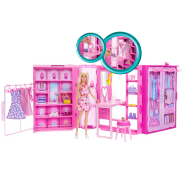 Bebek, Kıyafetler, Aksesuarlar Ve 25'Ten Fazla Parçayla 90 Cm Genişliğindeki Barbie'nin Rüya Gardrobu Ve Bebek - Image 3 of 6