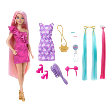 Barbie Upuzun Muhteşem Saçlı Bebekler, Ekstra Uzun Sarı Saçlı Bebek Ve Stil Aksesuarları - Image 3 of 6