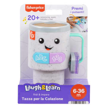 Fisher-Price Ridi & Impara Wake Up & Learn Tazza Da Caffè Giocattolo Per Neonati Con Musica E Luci, Versione Italiana - Image 6 of 6