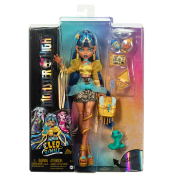 Monster High Cleo De Nile Modepuppe Mit Tier Hissette Und Accessoires - Image 6 of 6