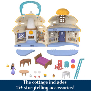 Disney's Wish Cottage Home Playset With Asha Of Rosas Mini Doll, Star Figure & 15+ Accessories