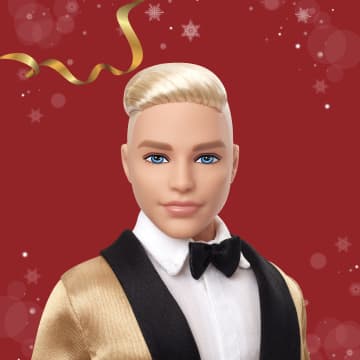Barbie Signature, Ken Magia Delle Feste 2025, Bambola Da Collezione Con Tuta Elegante E Giacca Dorata - Imagen 2 de 6