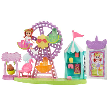 Polly Pocket Tropikal Eğlence Karnavalı Oyun Seti; 7 Cm Lila Bebek, 1 Adet Yavru Köpek, 10 Adet Aksesuar Ve Dönme Dolap - Bild 4 von 6