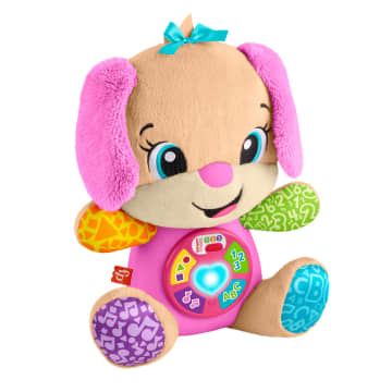 Fisher-Price Eğlen Ve Öğren Yaşa Göre Gelişim Köpekçiğin Kız Kardeşi Pembe, Birden Fazla Dil Desteğine Sahip Müzikli, Eğitici, Pelüş Bebek Oyuncağı