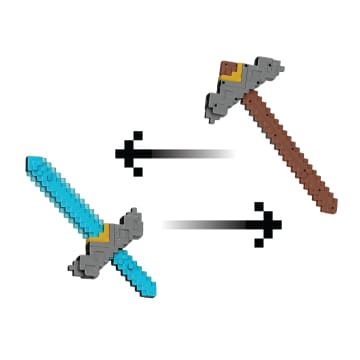 Espada-Pico Transformable De Minecraft, Juguete De Imitación 2 En 1 Inspirado En La Película