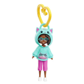 Polly Pocket Ταξιδιωτικά Παιχνίδια, Κούκλα Με Φουτεράκι Και Κλιπ Σε Σχήμα Καρδιάς