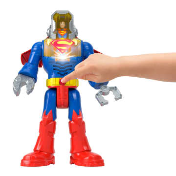 Imaginext DC Super Friends Superman Insider E Corazza, Robot Con Luci E Suoni, 6 Pezzi