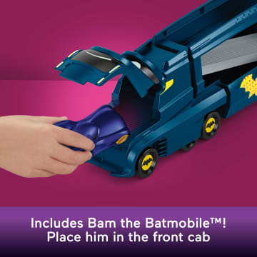 Fisher-Price Dc Batwheels Toy Hauler And Car, Bat-Big Rig With Ramp And Vehicle Storage - Image 3 of 6