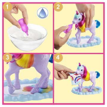 Barbie Dreamtopia Oyun Seti, Barbie Bebek, Tek Boynuzlu At Ve Renk Değiştiren Tuvalet - Image 3 of 6