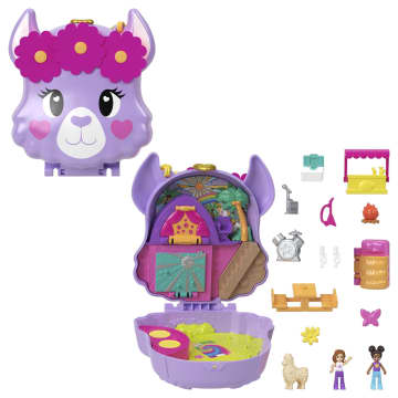 Polly Pocket Cofanetto Lama Avventura in Campeggio, Con 2 Bambole E Accessori