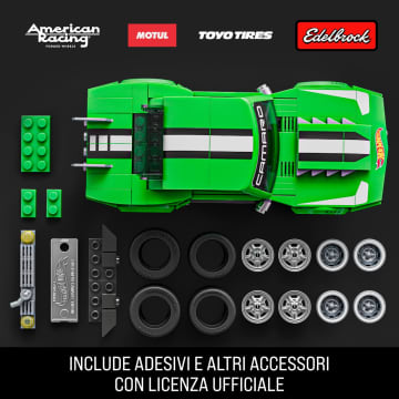 Mattel Brick Shop Hot Wheels Custom ’68 Camaro, Kit Giocattolo Da Costruire (289 Pezzi) Per Collezionisti